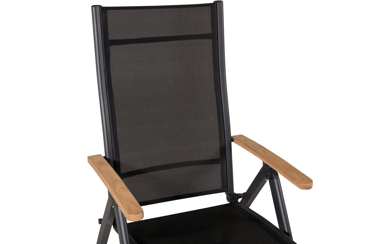 2er Set - Gartenstuhl GranCanaria aus Textilene/Aluminium in Schwarz, Weiß oder Beige