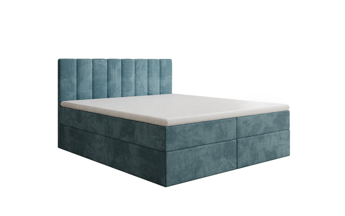 Boxspringbett Sofia in Cord mit Stauraum