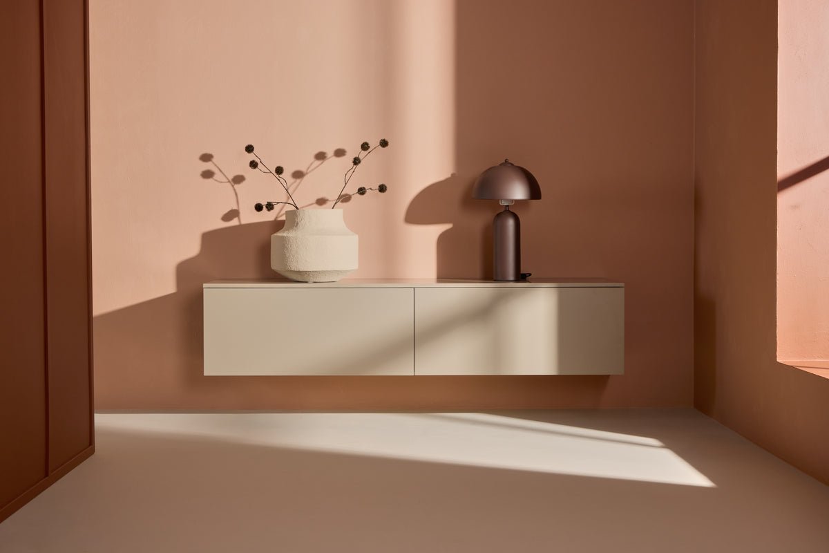 TV-Lowboard Valerio – Minimalistische Eleganz in Beige