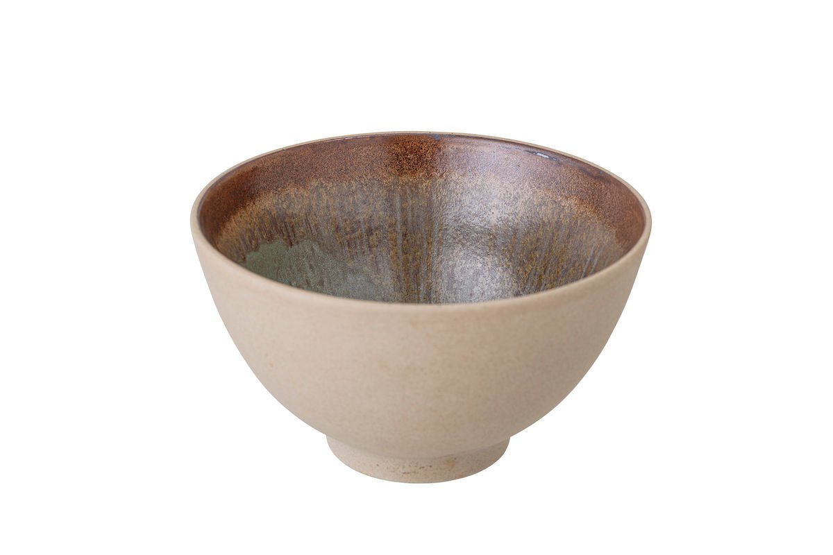Schüssel Lina - aus Steingut mit Bambusdeckel