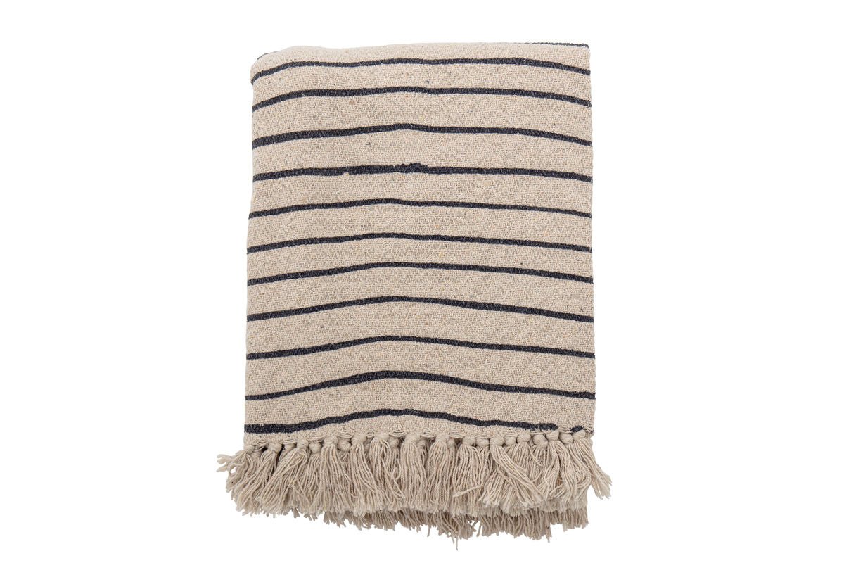 Überwurfdecke Savai – Natur, aus recycelter Baumwolle