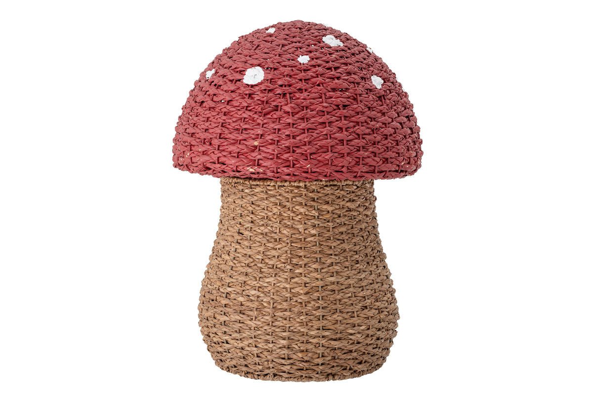 Aufbewahrungskorb Zoey - handbemalter Pilzkorb aus Seegras für Spielzeug & Wäsche