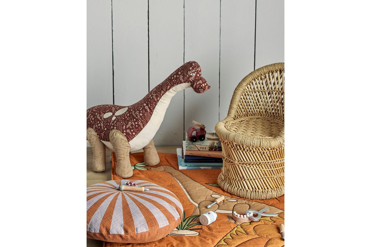 Plüschtier Leni - Dino aus Leinen mit weicher Polyesterfüllung