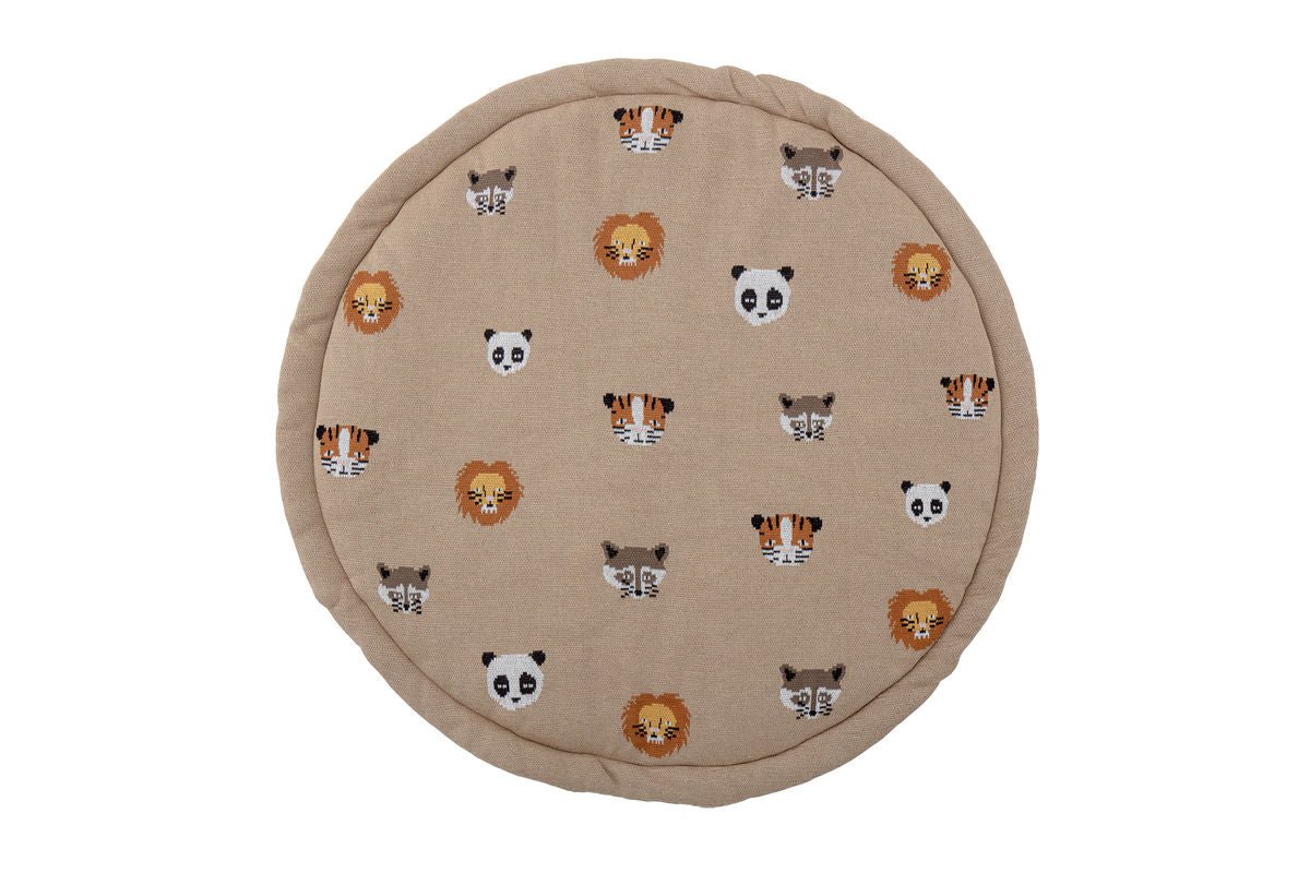 Spielmatte Nila – gestrickte Baumwollmatte mit Tiermotiv