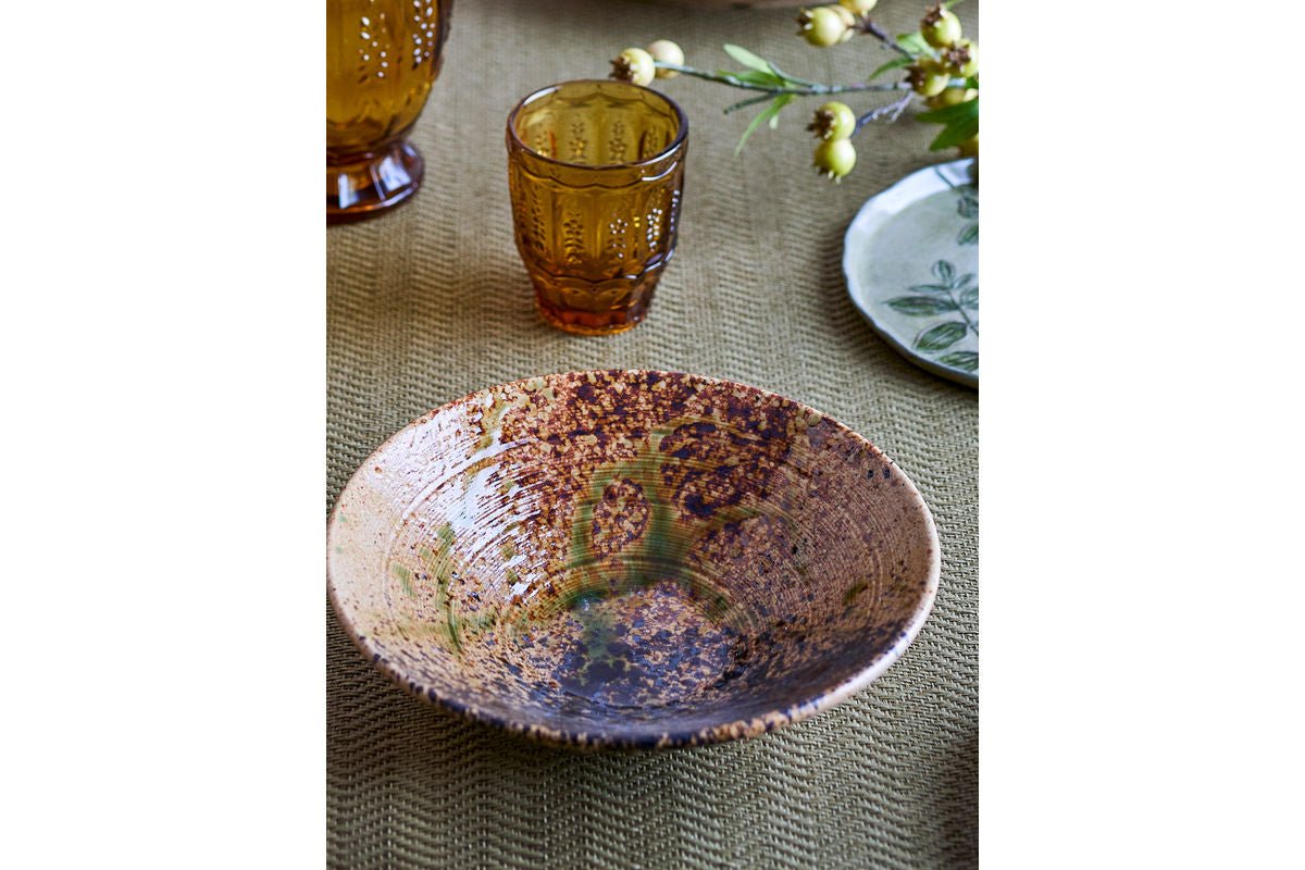 Servierplatte Oria – Steingut mit reaktiver Glasur