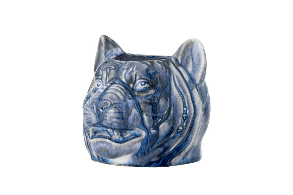 Blumentopf „Avelin“ – Blaues Steingut