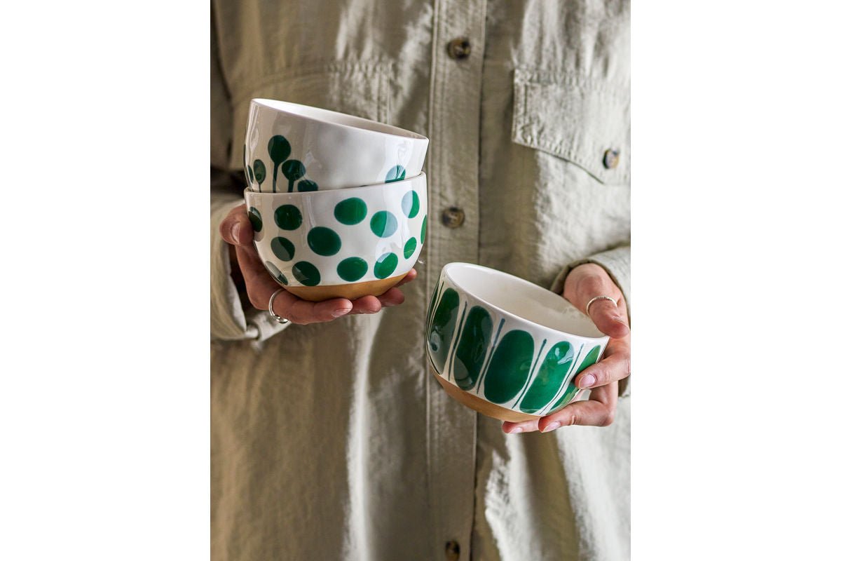 Schale Loréa – aus Steingut gefertigt - 3er Set