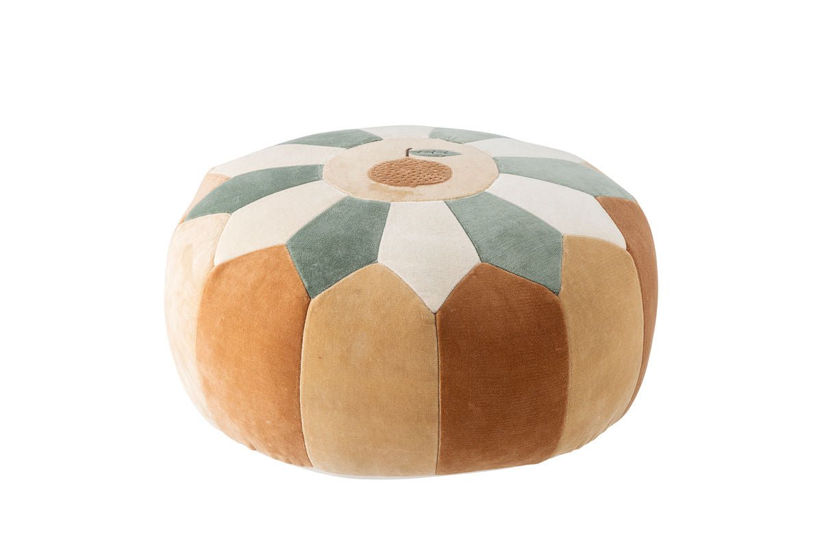 Kinder-Pouf „Olli“ – Baumwolle in warmen Naturtönen