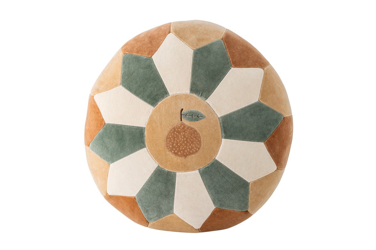 Kinder-Pouf „Olli“ – Baumwolle in warmen Naturtönen