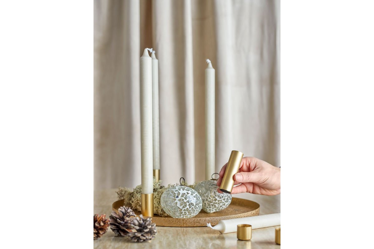 Adventskerzenhalter Virela – Metall in Goldoptik (7-teiliges Set)