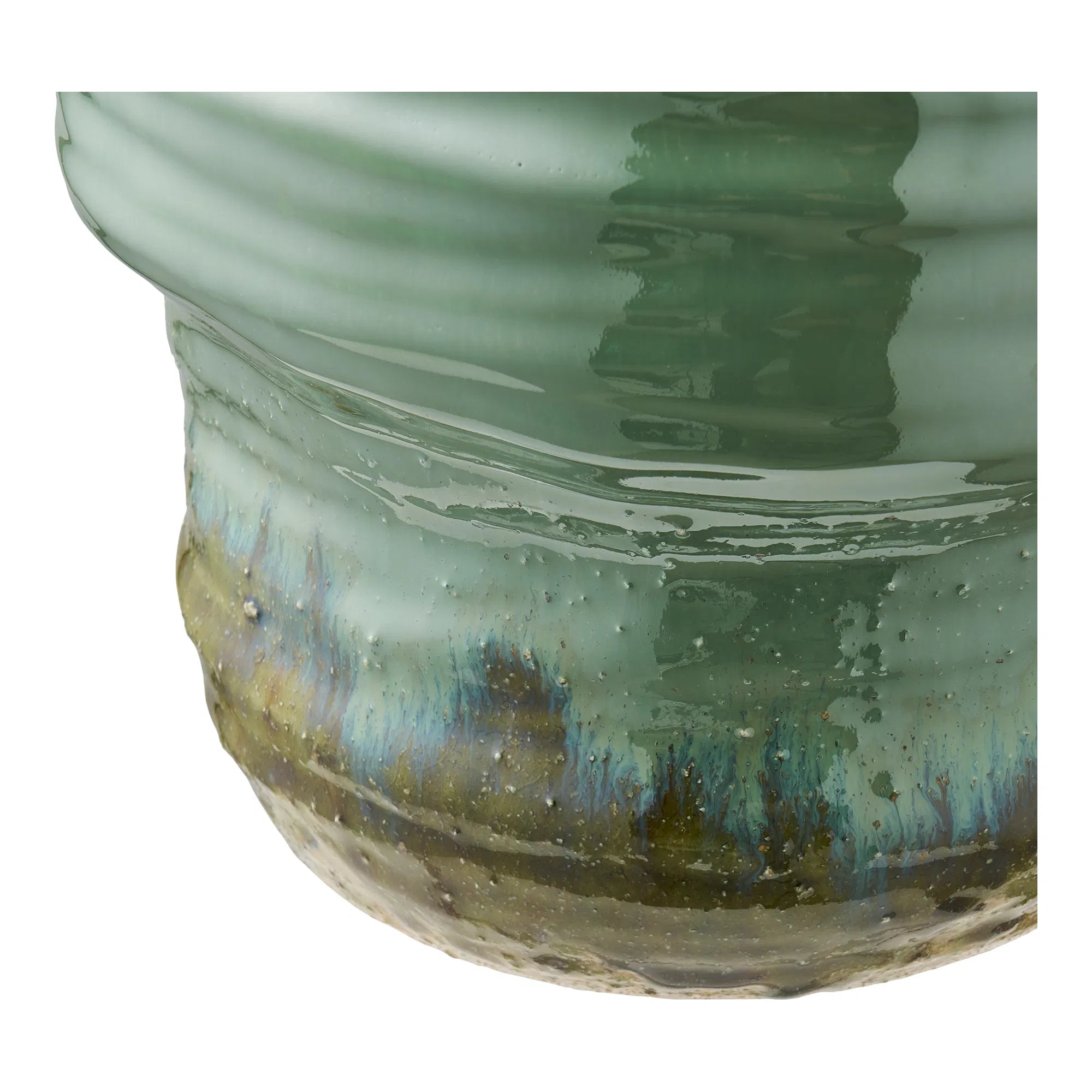 Vase Linovia – edle Keramikvase in Grün