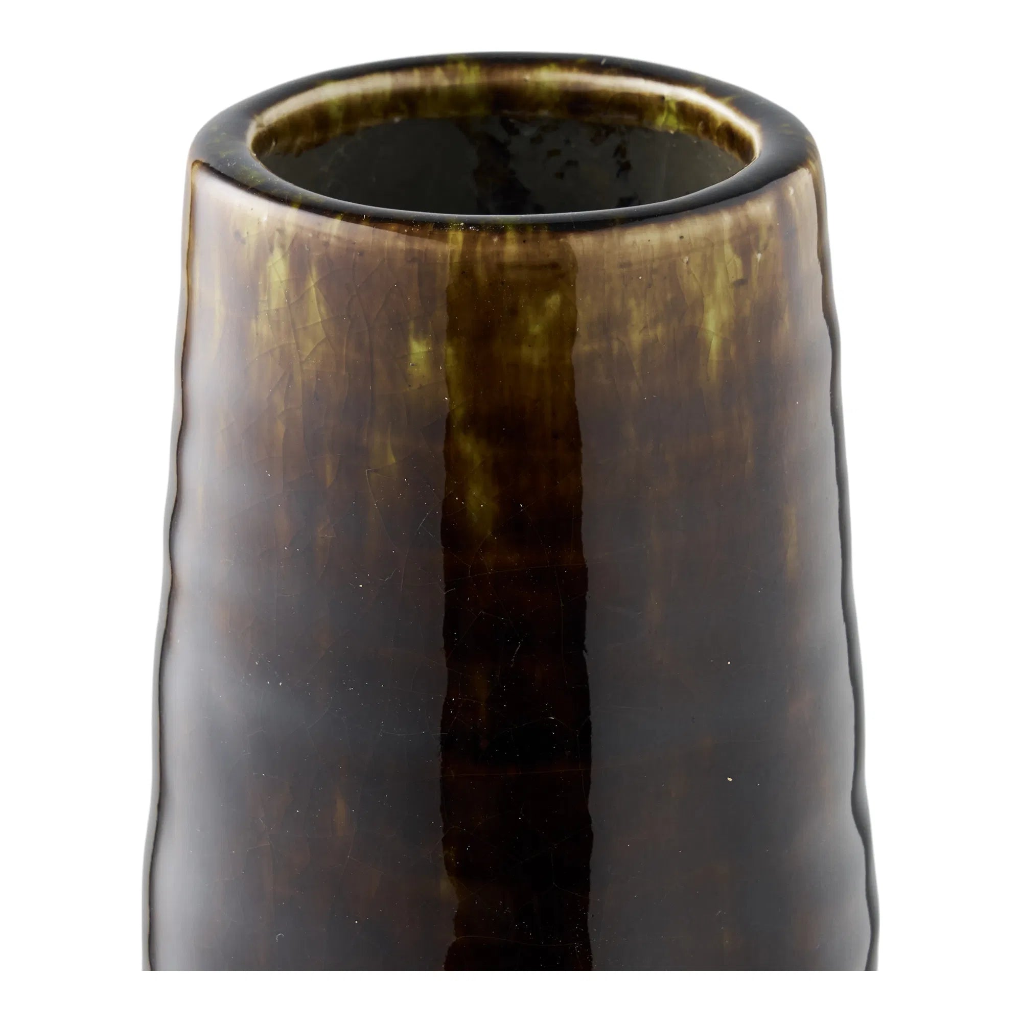 Vase Jorvane - edle Keramikvase in braun - groß