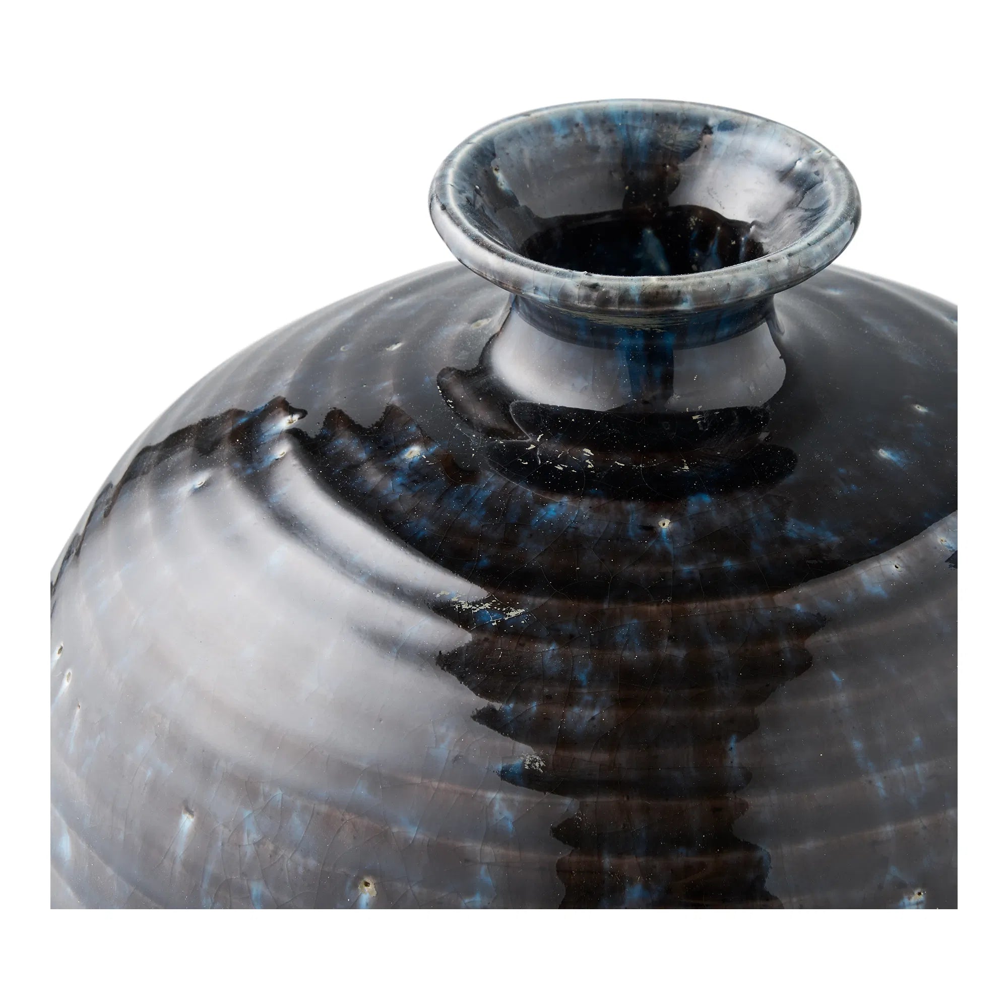 Vase Serevia – edle Keramikvase in Dunkelblau