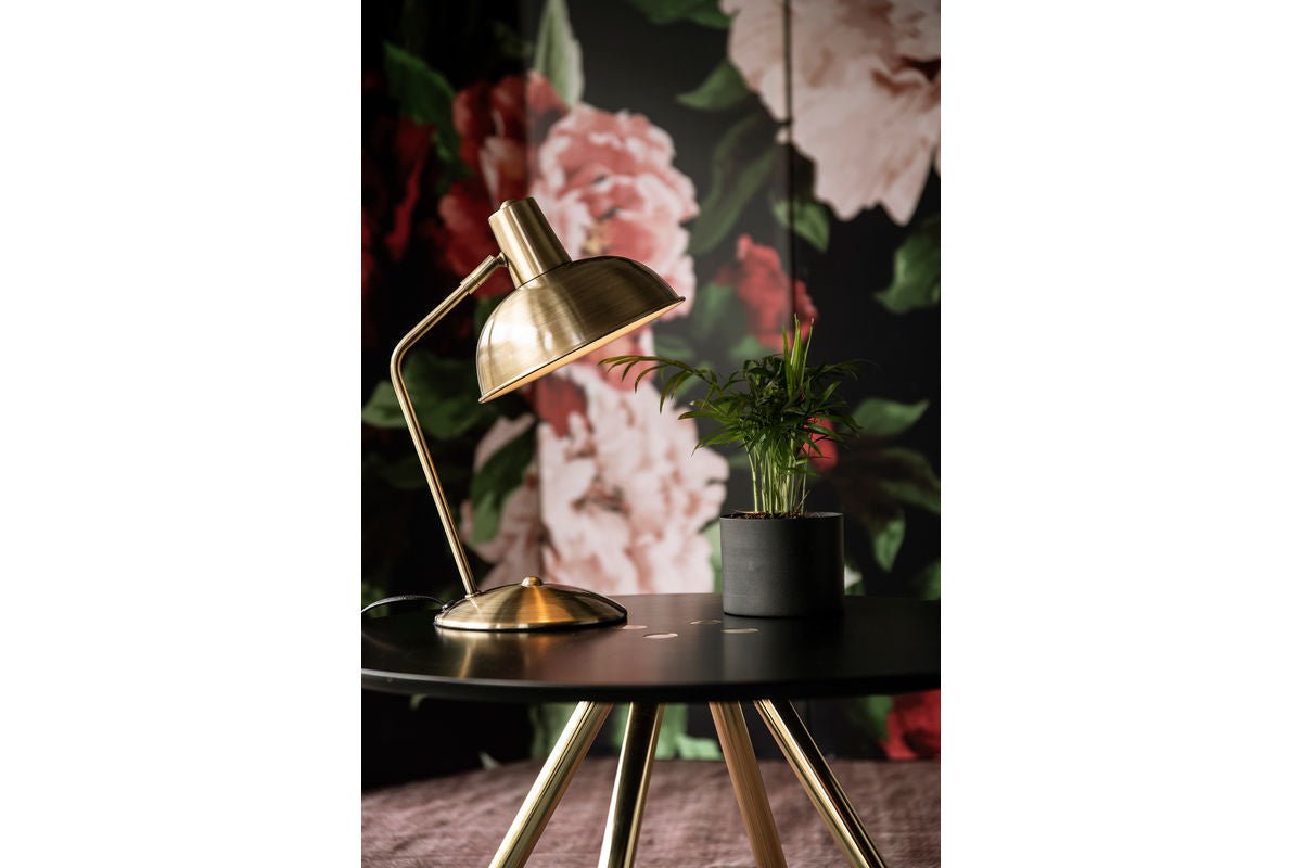 Tischlampe Oldschool - im klassischen Stil - gebürstet