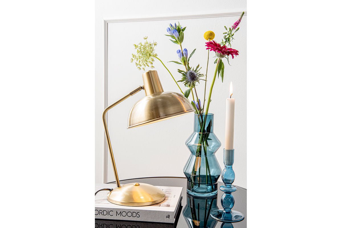 Tischlampe Oldschool - im klassischen Stil - gebürstet