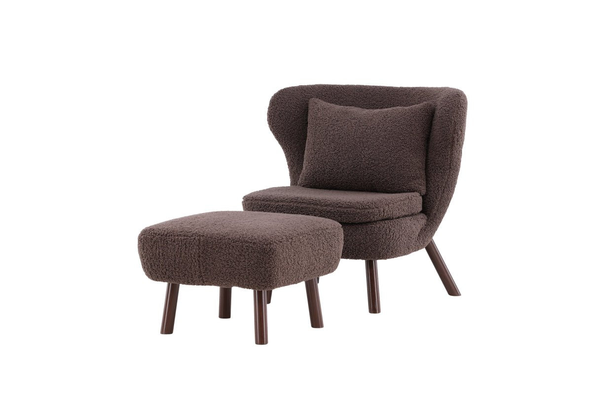 Designer Lounge Sessel Eldvik – Teddy-Optik Braun