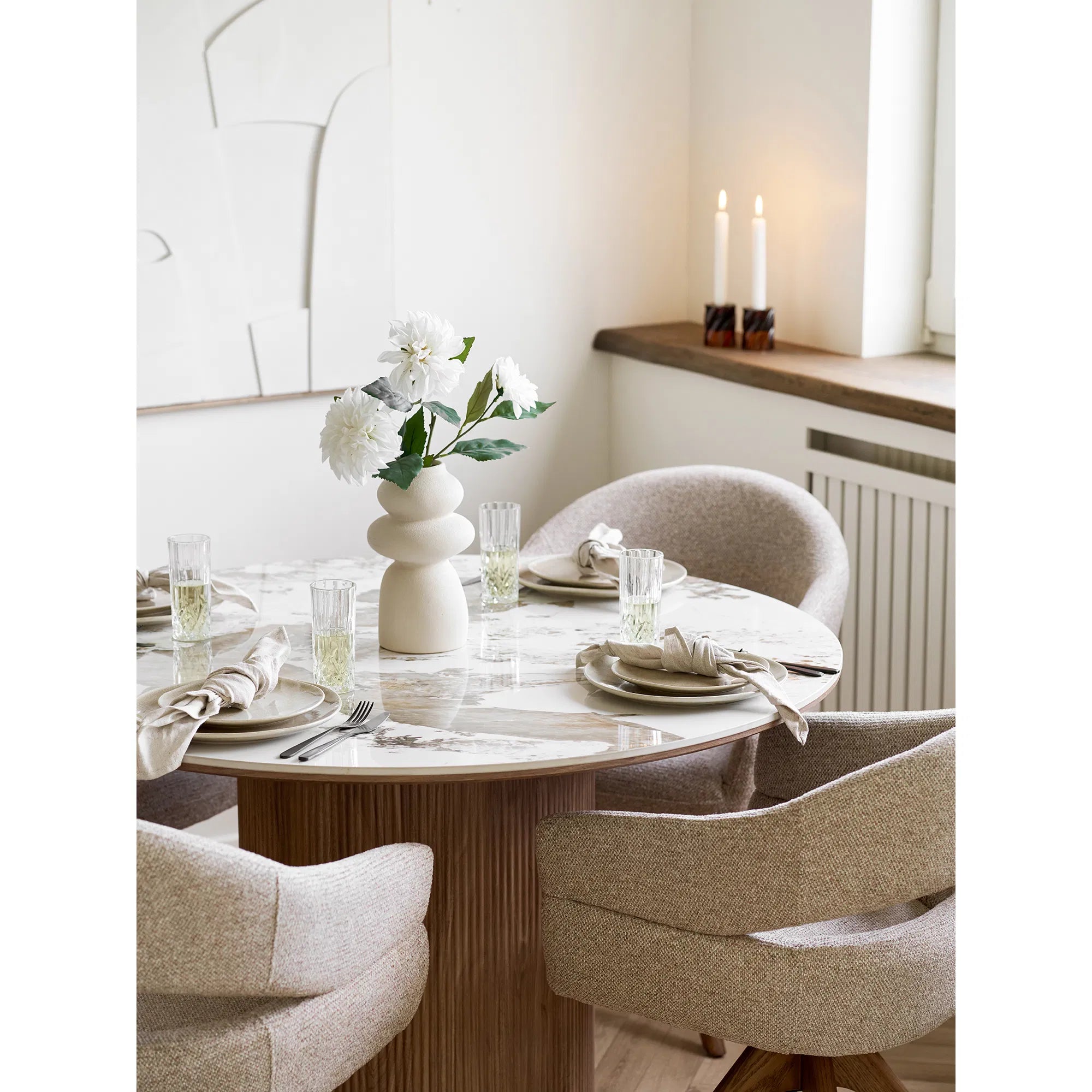 Teller Haviona – aus Steingut gefertigt in beige (4er Set)