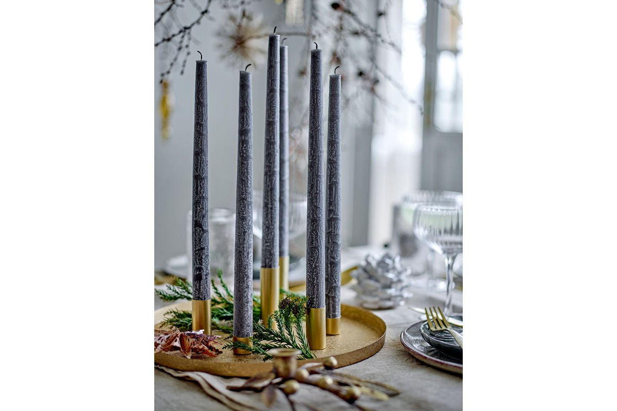 Adventskerzenhalter Virela – Metall in Goldoptik (7-teiliges Set)