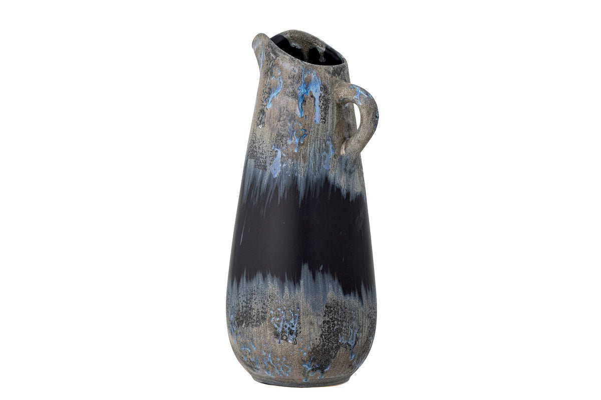 Vase „Noira“ – Steingut in Schwarz