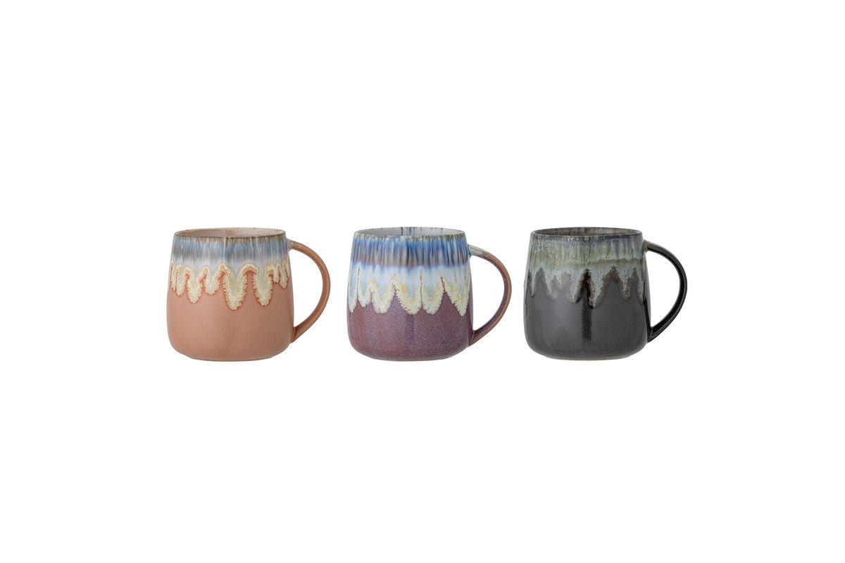 Becher Aurea - aus Steingut gefertigt / 3er Set