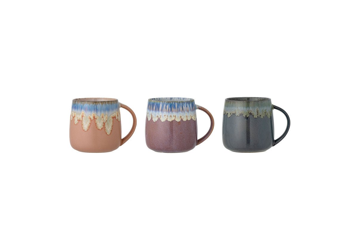 Becher Aurea - aus Steingut gefertigt / 3er Set