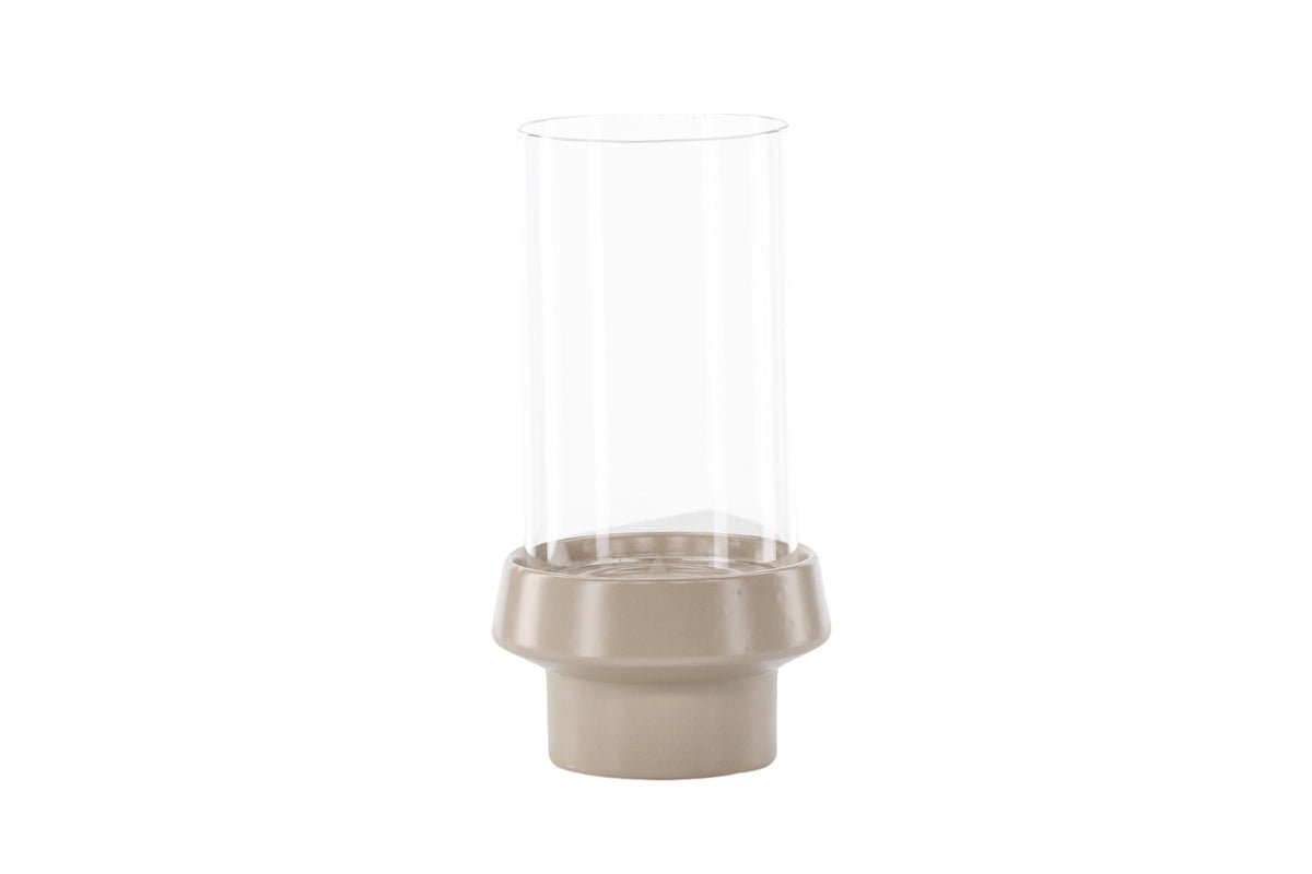 Laterne Flame - Laterne aus Glas und Steinzeug in verschiedenen Farben