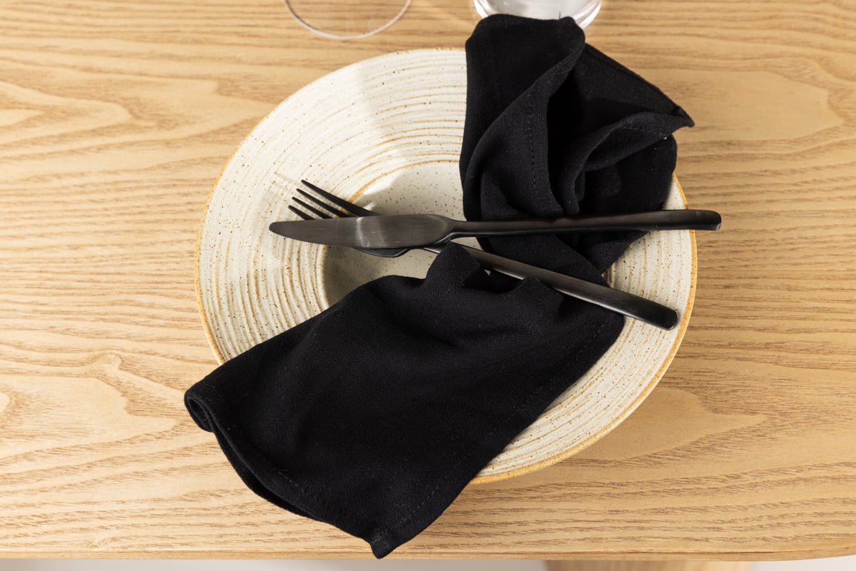 Servietten Black Rose