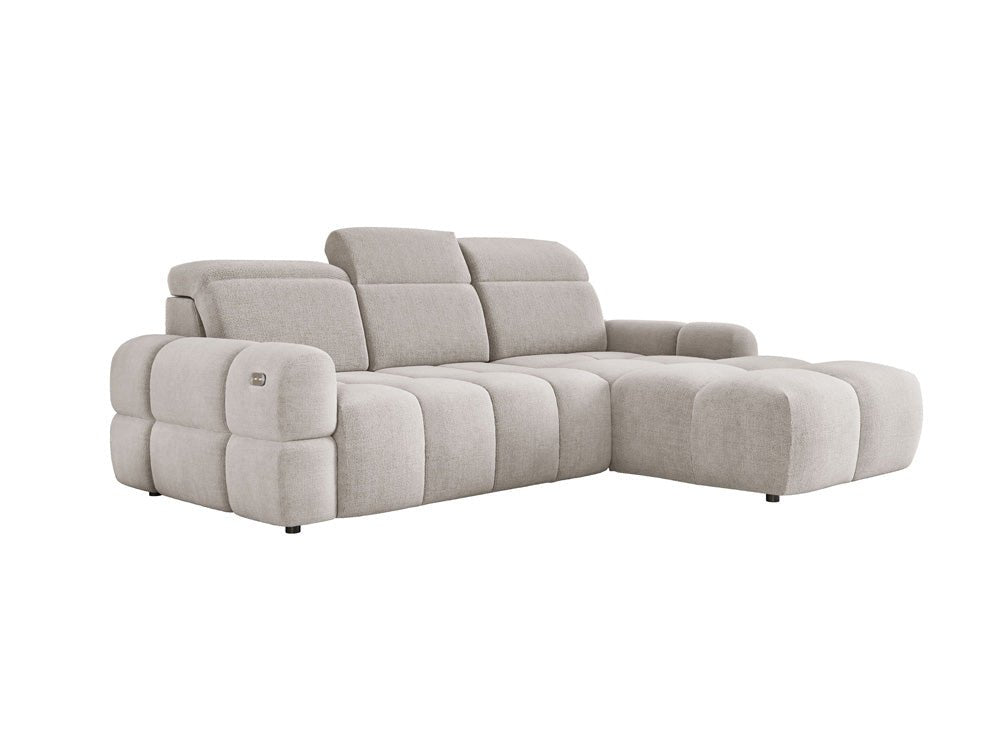 Designer Sofa Arosa L mit elektrischer Schlaffunktion in Bouclé