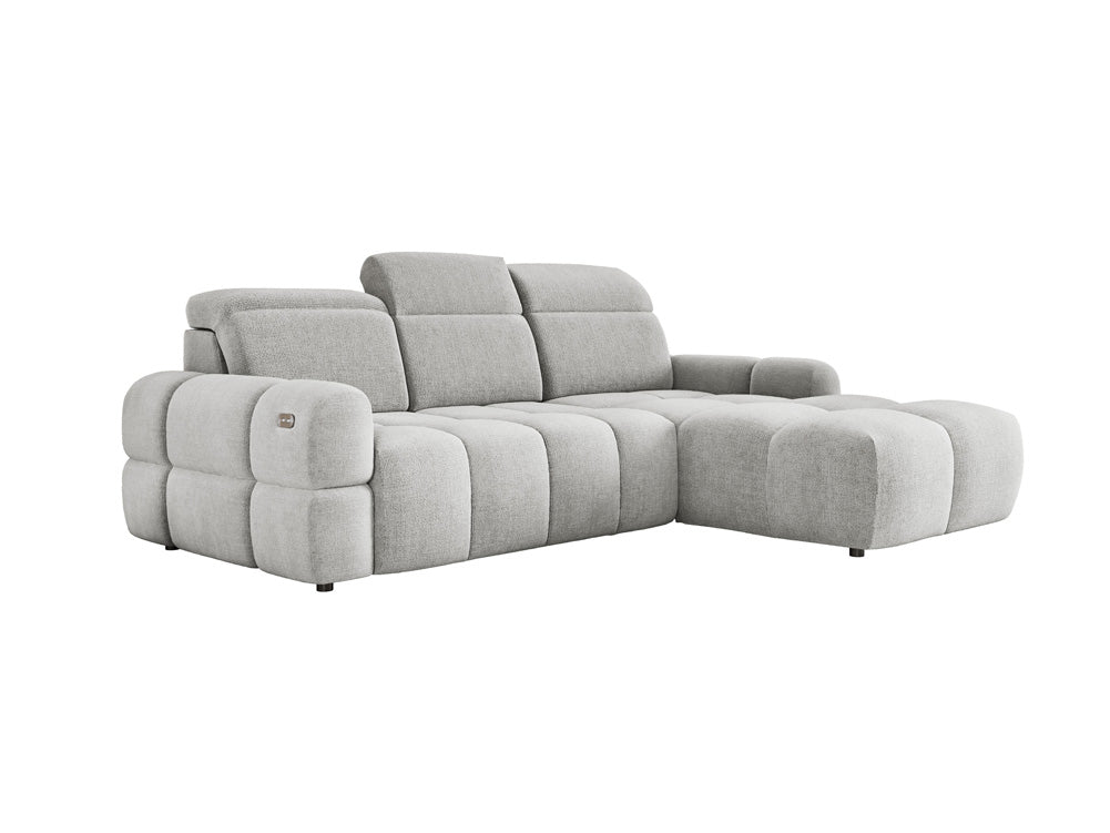 Designer Sofa Arosa L mit elektrischer Schlaffunktion in Bouclé