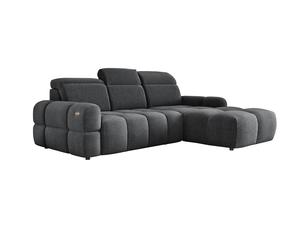 Designer Sofa Arosa L mit elektrischer Schlaffunktion in Bouclé