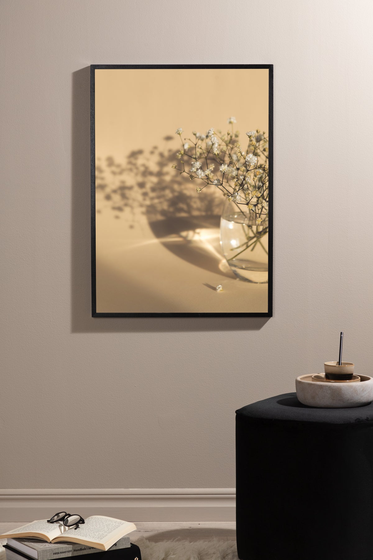 Poster Blumenglas aus hochwertigem Papier