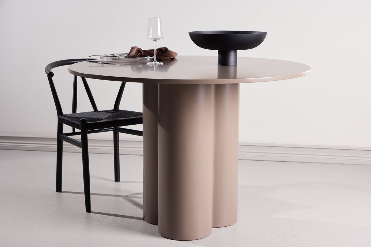 Esstisch Cavallo – Runder Tisch Ø110 cm in Dunkelbraun