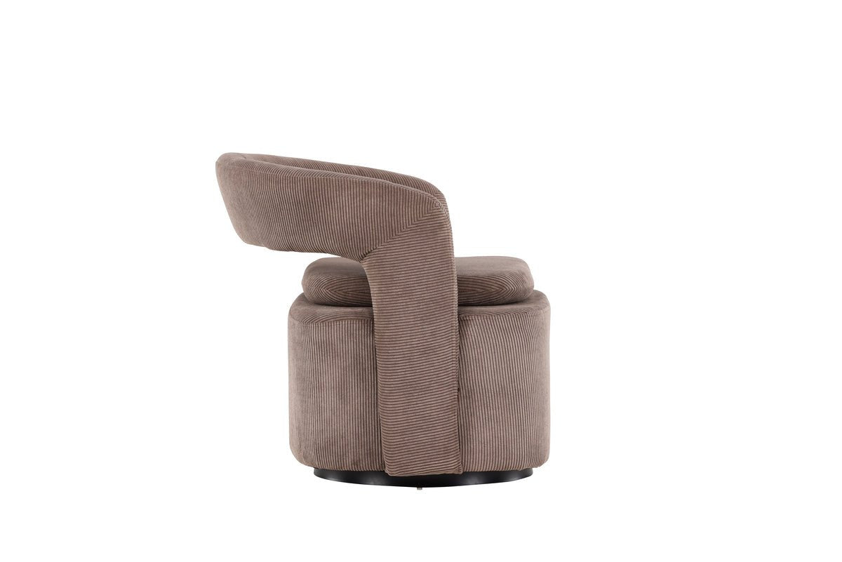 Sessel Velina - mit braunem Polyester- Manchester Stoff