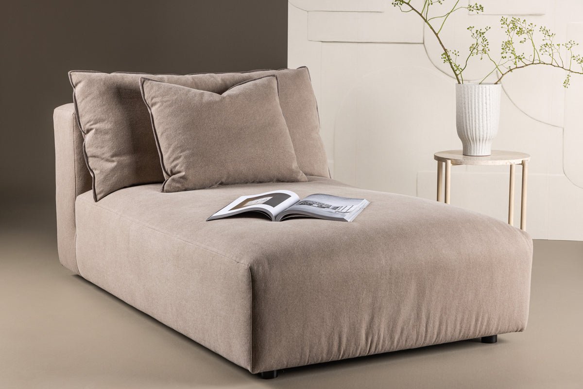 Designer Lounge Sessel Lanzia – Braun mit Leinenoptik