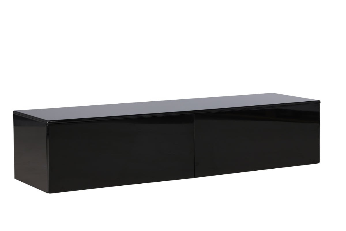 Designer TV-Lowboard Noirra – Schwebendes Design in Schwarz