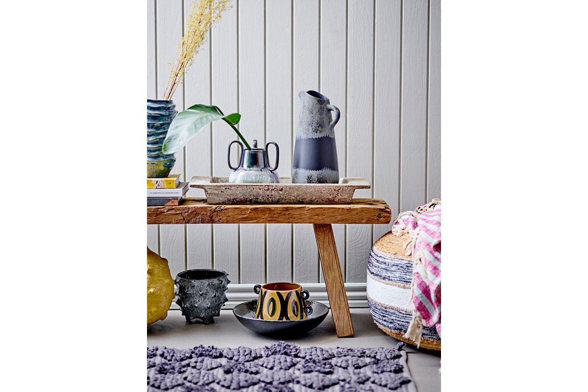 Blumentopf Soria – Dekoratives Steingutdesign in Braun