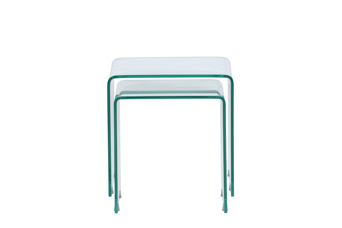 Couchtisch/Beistelltisch-Set Lumea – 2 Tische in Klarglas