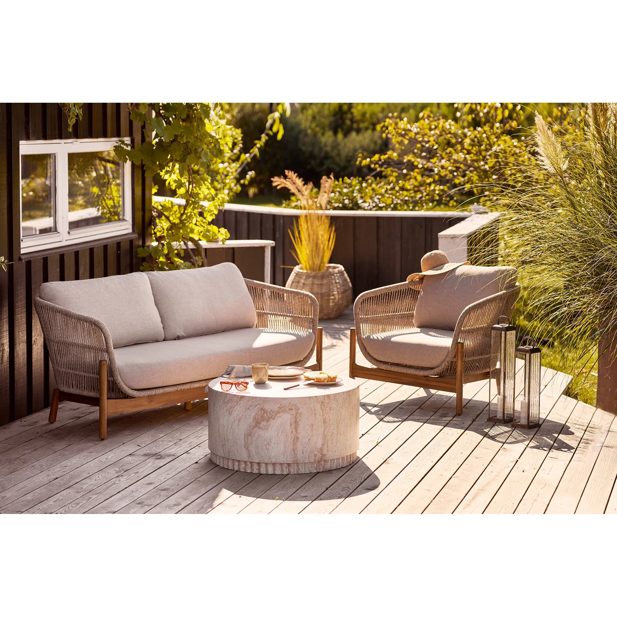 Garten-Kerzenlaterne Solmera – aus Metall und Glas gefertigt