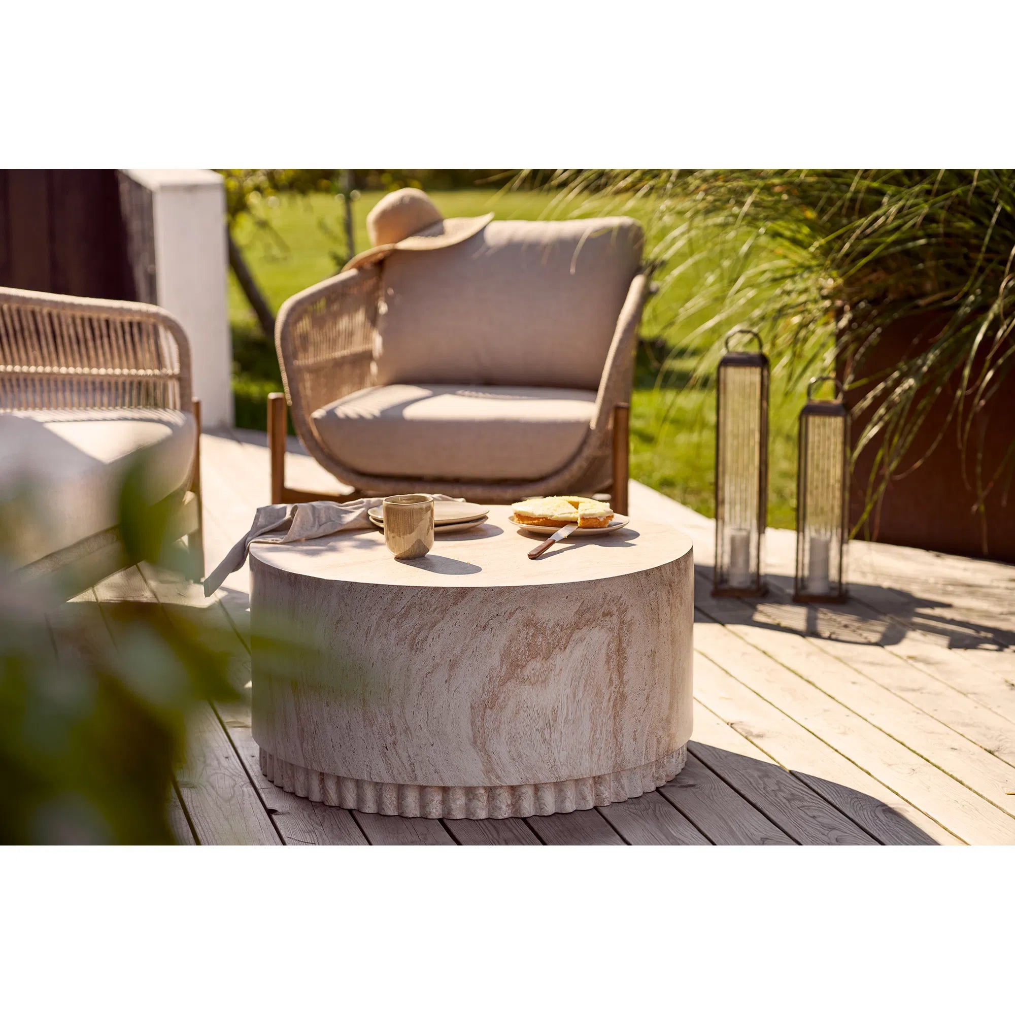 Garten-Kerzenlaterne Solmera – aus Metall und Glas gefertigt