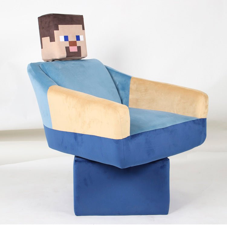 Minecraft Drehsessel „Steve“ – mit Armlehnen & Kopfstütze