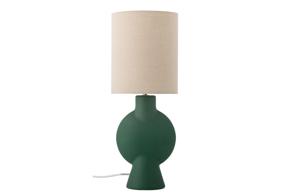 Tischlampe Norlia - Grün Steingut