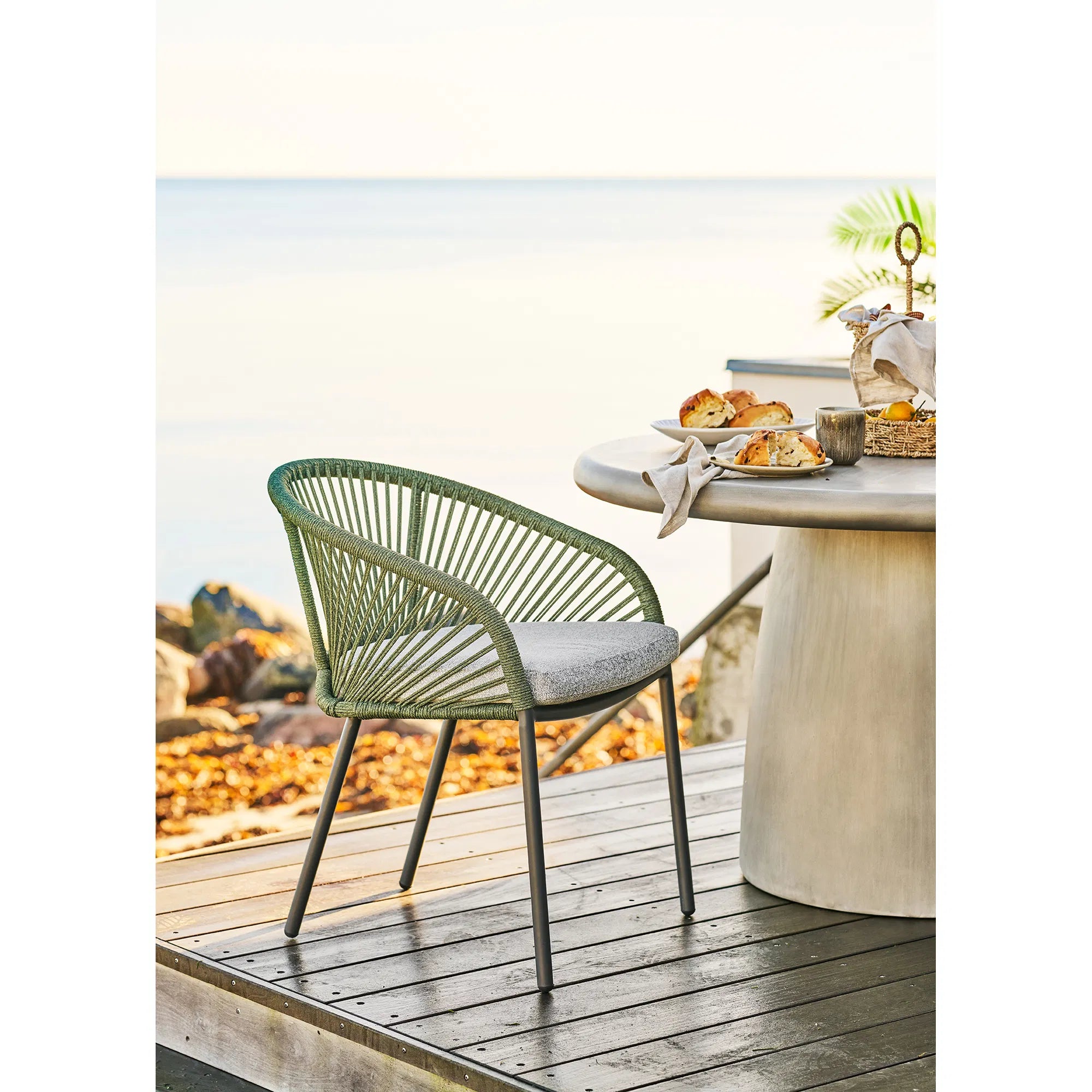 2er Set - Gartenstuhl Veleno in Beige oder Grün