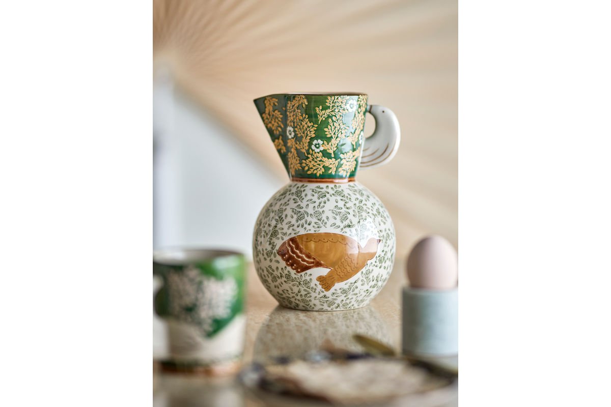 Krug Florin – Handbemaltes Steingut mit floralen Motiven