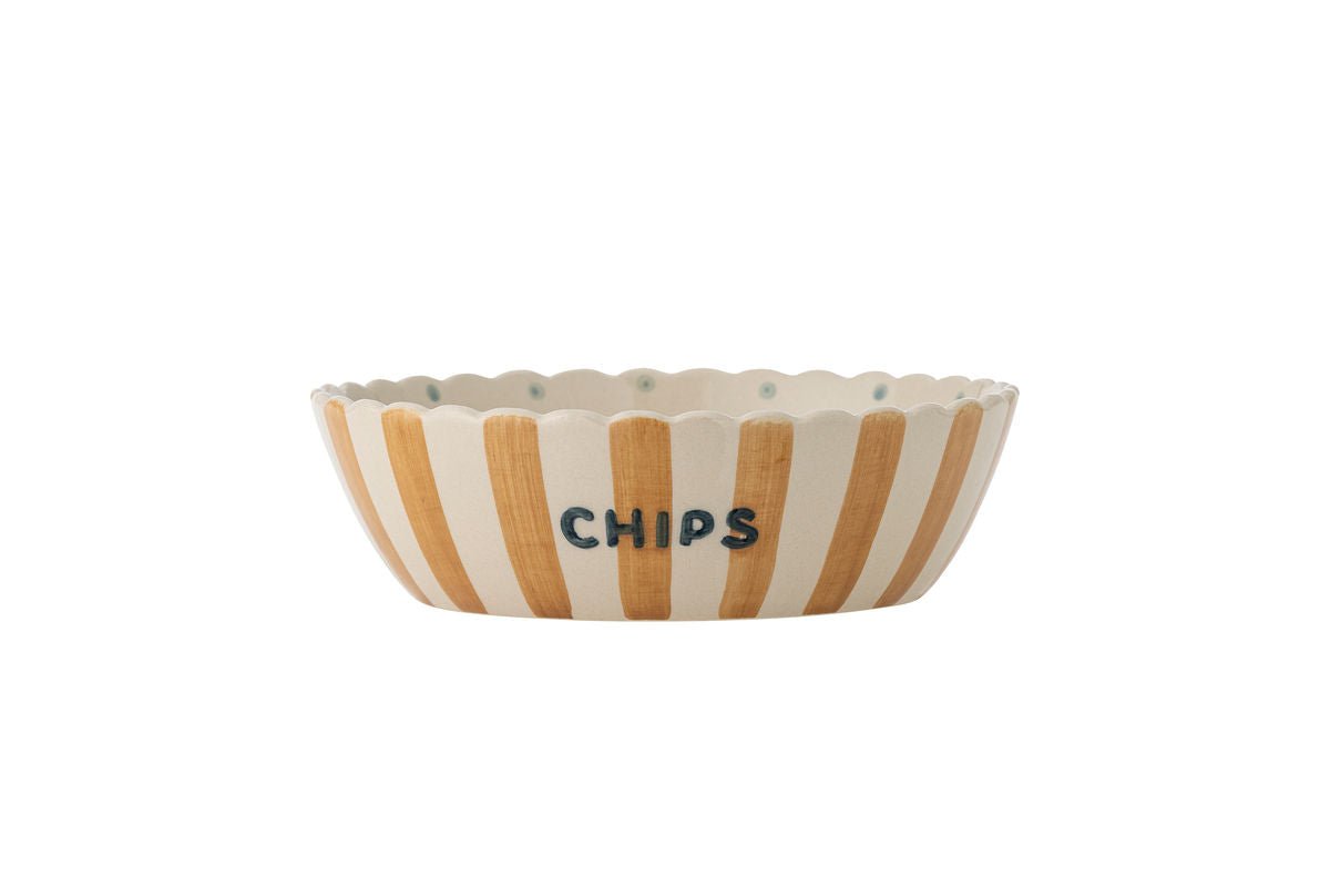 Schale Mira – handbemalte Chips-Schale aus Steingut