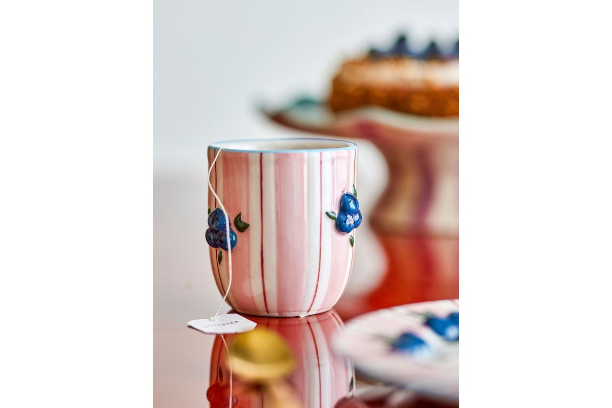 Tassen-Set Naomie – Reliefdesign in zarten Rosétönen (4er-Set)