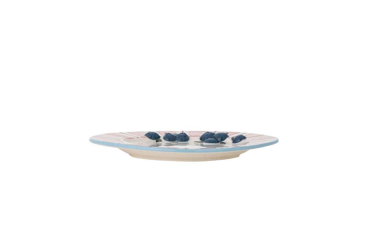 Teller-Set Hari – Handbemaltes Steingut in Rosé (4er-Set)