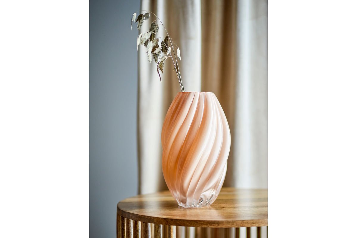 Vase „Kairoa“ – Naturfarbenes Glas