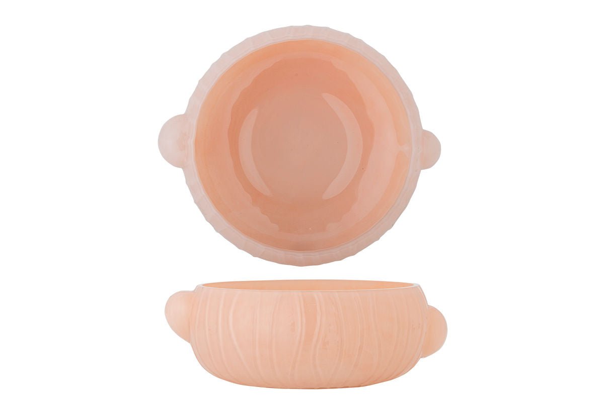Schale Marli – handgefertigte Glasschale in zartem Rosé