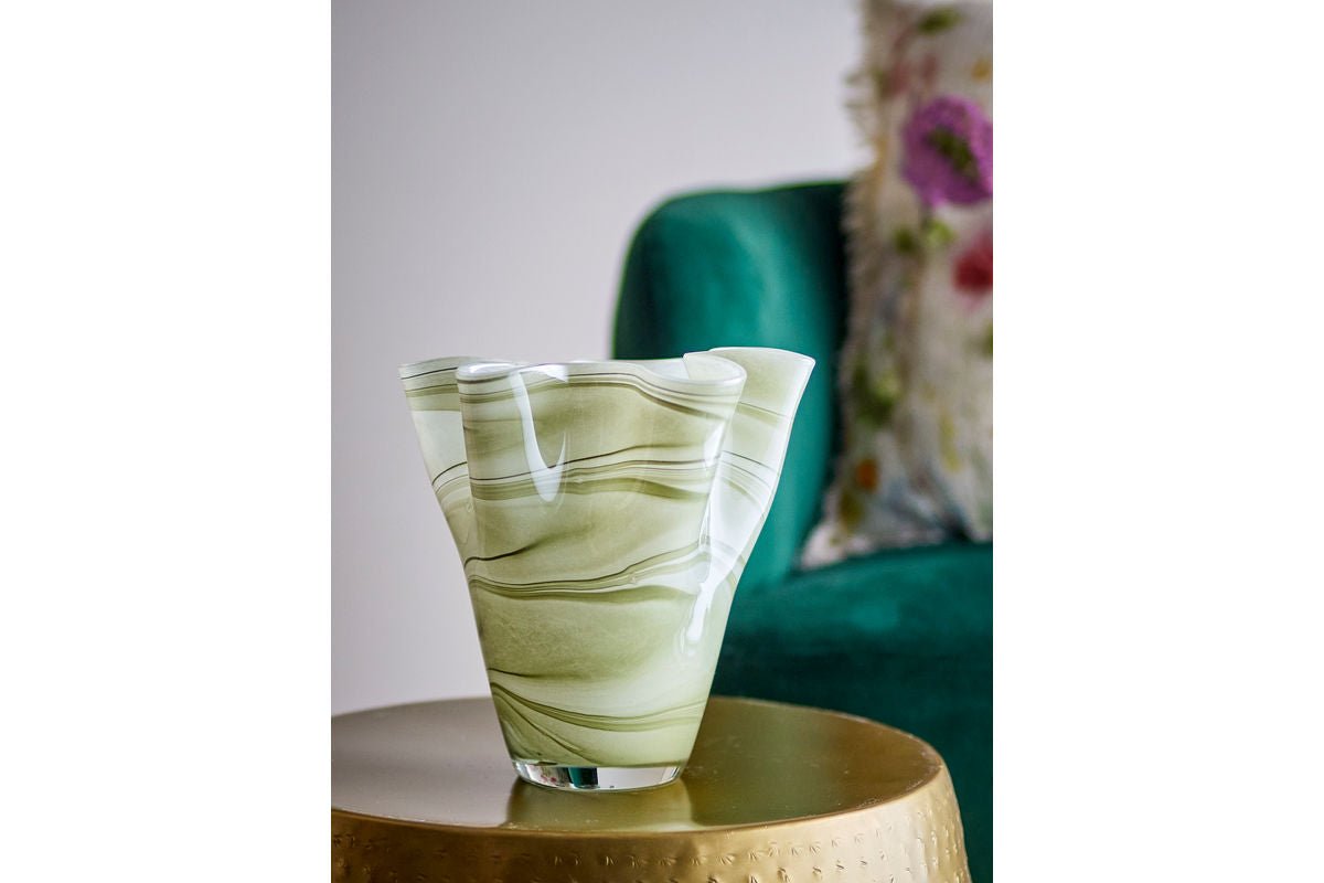 Vase „Mari“ – Grünes Glas