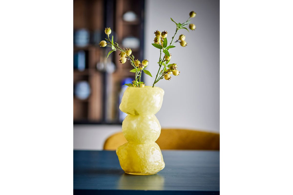 Vase „Solaro“ – Gelbes Glas